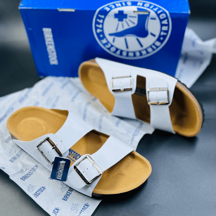 Birkenstock Arizona White First Copy Replica Sandals