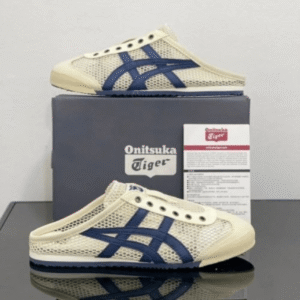 Onitsuk-a Tiger Mexico 66 Sabot Half Cut Creme Navy First Copy Replica Shoes