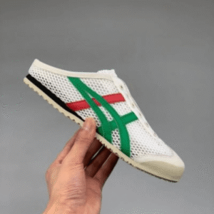 Onitsuk-a Tiger Mexico 66 Sabot Half Cut Green Red First Copy Replica Shoes