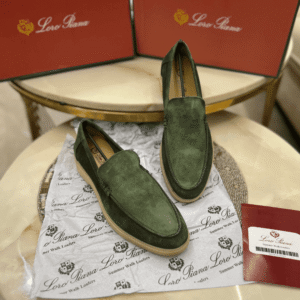 Loro Piana Green Loafers 7a Shoes - First Copy