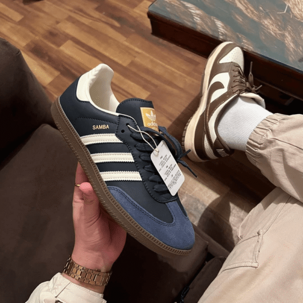 Men's And Women's Adidas Samba Midnight Navy Shoes - First Copy Replica
