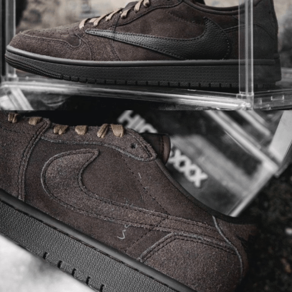 Nike Air Jordan 1 Low X Travis Scott Velvet Brown - Image 2