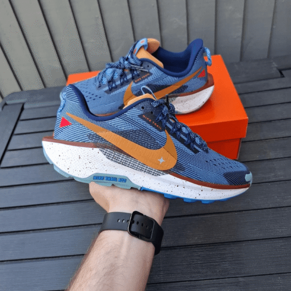 Nike Running Pegasus Trail 5 Dark Blue And Orange - First Copy Replica
