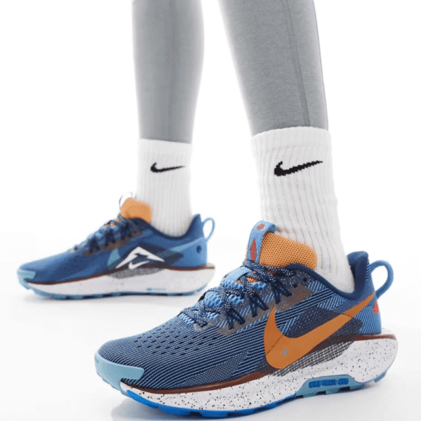 Nike Running Pegasus Trail 5 Dark Blue And Orange - First Copy Replica