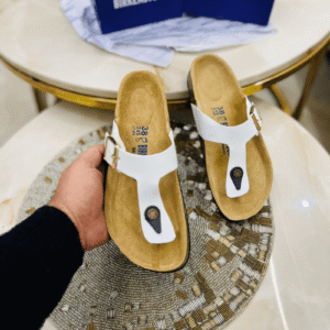 First Copy Birkenstock Gizeh White Sandals