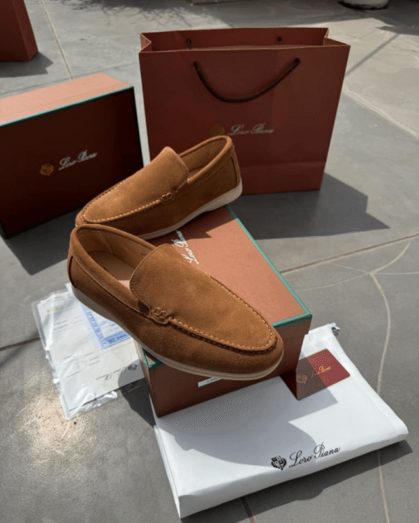 First Copy Loro Piana Loafers 18068 Brown | Premium Quality