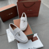 First Copy Loro Piana Loafers 19051 White | Premium Quality