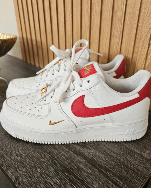 Nike Air Force 1 Low Essential Gym Red Mini Swoosh - First Copy